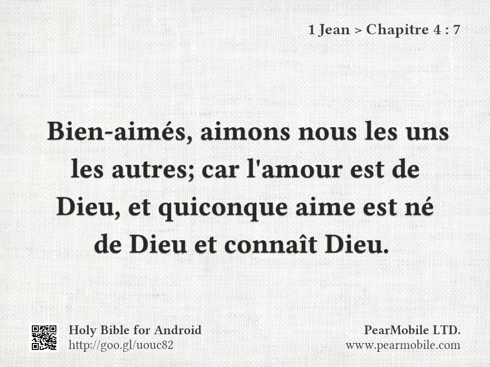 1 Jean, Chapitre 4:7